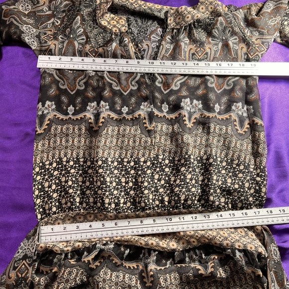 VTG📌 Glam Fringed Flapper Style Dress with Short Sleeves - Picture 11 of 15